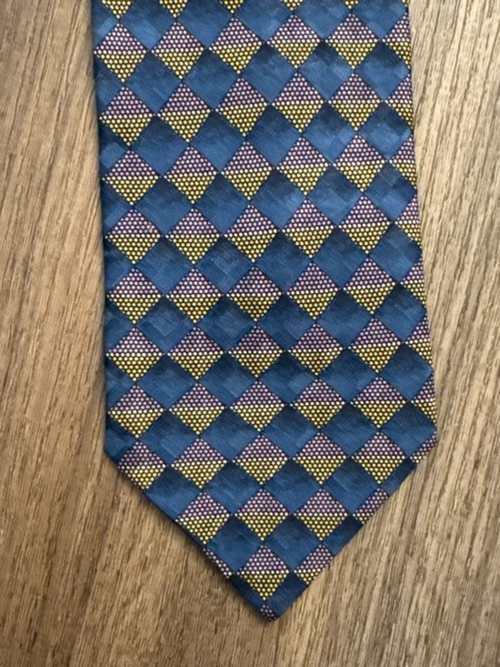 Conte di Milano 100% silk Classic Blue Patterned Men's Tie
